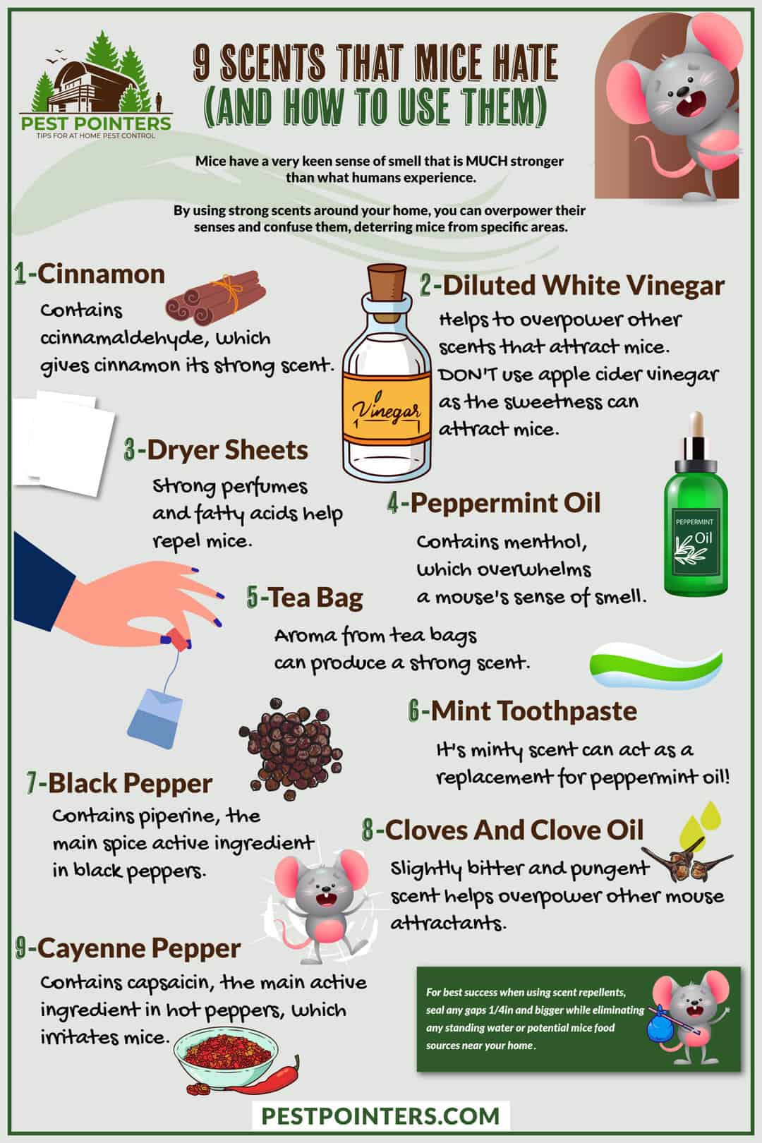 9 Scents That Mice Hate Infographic